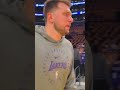 Pregame with Luka ahead of his first Lakers #NBAPlayoff 👏