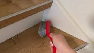 asmr sound of sweeping brushing cleaning stairs with bristle brush | no talking #brushingasmr