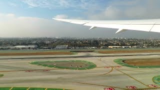 United Boeing 787-10 Dreamliner FULL DEPARTURE from Los Angeles LAX Airport | WING VIEW