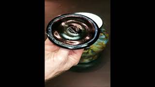 How to put the lid on and seal a hand blown glass cremation urn