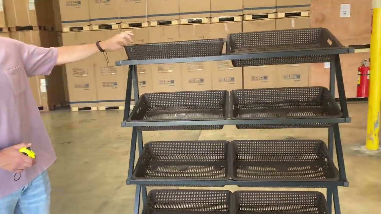 fruit and vegetable rack fruit rack fruit shelf vegetable supermarket fresh multi-layer metal rack