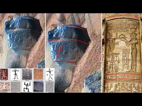 Ancient Aliens On Mars: Ancient Petroglyph And Column Photographed by NASA