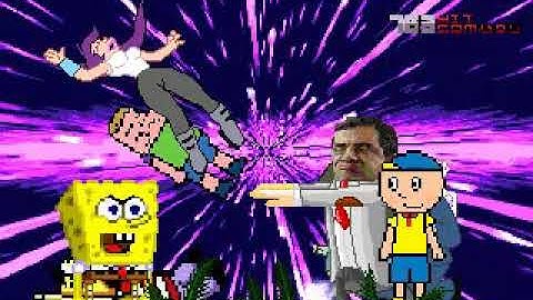 MUGEN Request: Team Spongebob V2 Vs Team Muscleman (4v4 Simul)