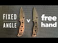 Fixed Angle vs Freehand Sharpened Knife - Which Cuts Longer!?
