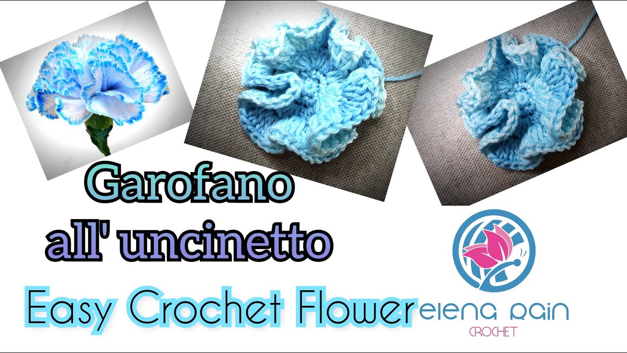 Garofano all'uncinetto / fiore facile all uncinetto / easy flower / easy crochet flower