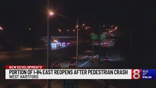 Pedestrian struck by car on I-84 East in West Hartford, serious injuries reported