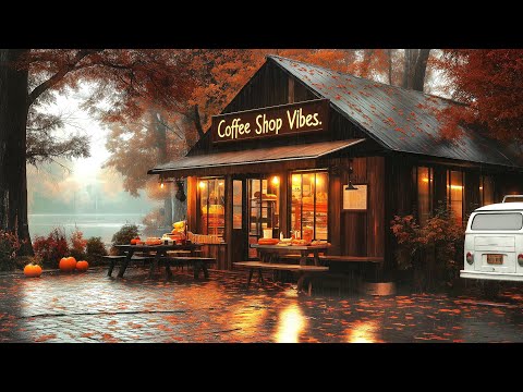 Warm Jazz Music in a Lakeside Coffee Ambience for Stress Relief and Focus