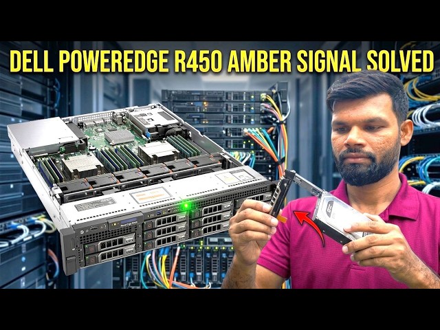 How To Fix Dell PowerEdge R450 server HDD amber LED light blinking