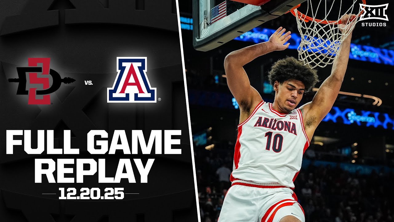San Diego State vs. #1 Arizona Full Game Replay (12.20.25) | 2025-26 Big 12 Men's Basketball