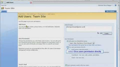 SharePoint 2007 Tutorial - How To Add a SharePoint User
