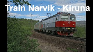 Train Narvik - Kiruna. Passenger`s view. Ofotbanen / Malmbanan / Ofoten line / Norway