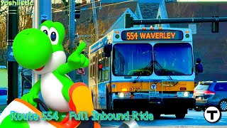[MBTA] Route 554 - Full Inbound Ride in Front View | Yoshi’s Ride Series | SPECIAL REQUEST [HD]