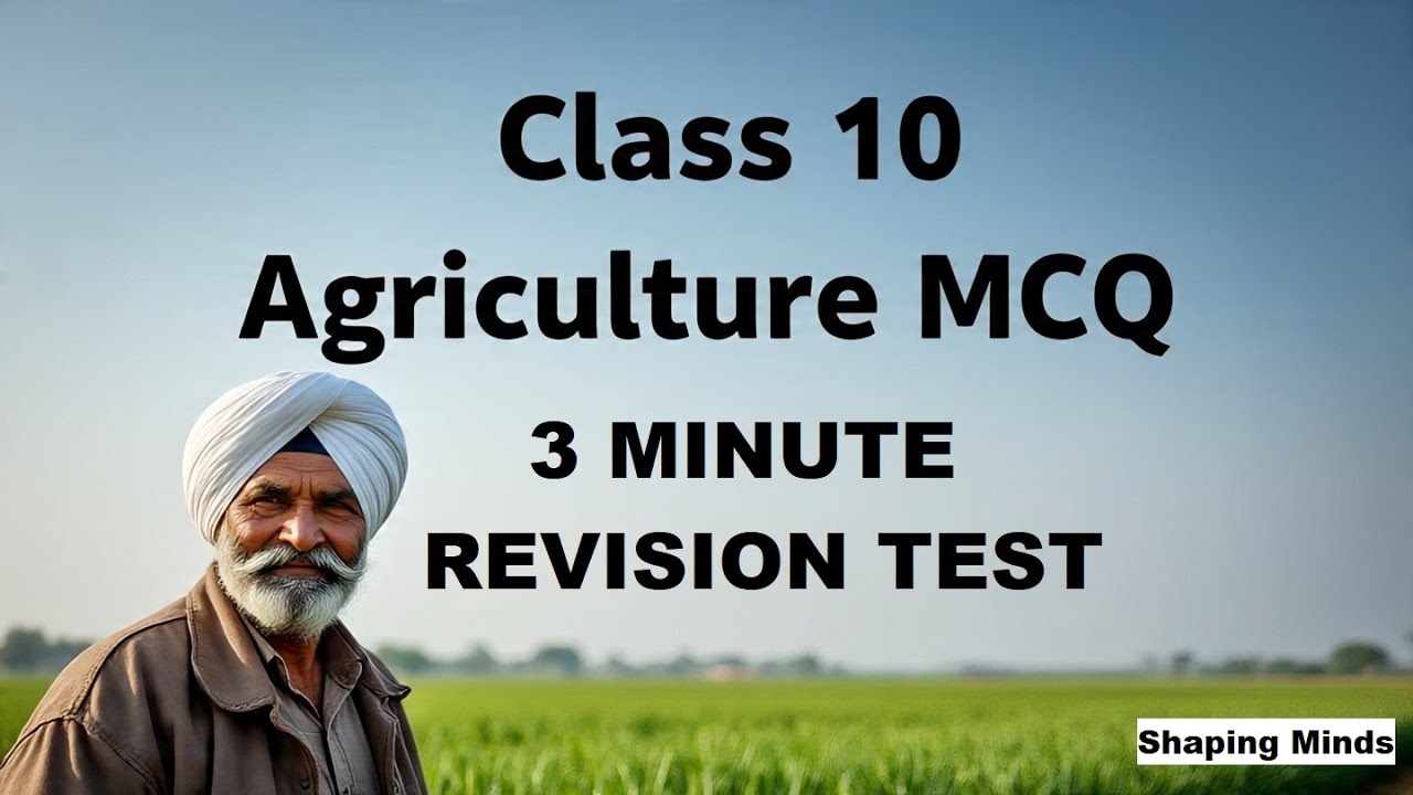 Class 10 Geography | Agriculture MCQ Test with Answers