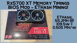 ETHash Mining 5700 XT Micron | 0.5 MH/w