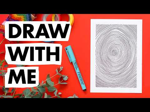 Draw a Meditative Concentric Pattern With Me | Mindful Drawing For Self-Care