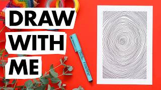 Draw a Meditative Concentric Pattern With Me | Mindful Drawing For Self-Care