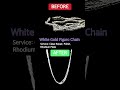 Fixing a Broken White Gold Figaro Chain | Jewelry Repair, Rhodium Plating & Polish Transformation!