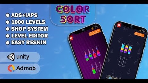 Water Color Sort Source Code || Color Sort Unity Source Code || Unity Source Code