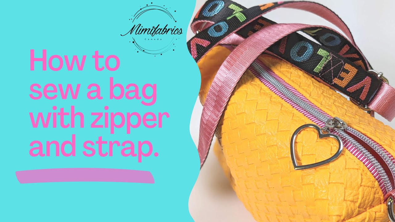 DIY Box Corner Bag with Zipper and TwoTone bing Strap Easy Sewing