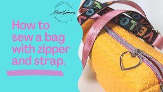 DIY Box Corner Bag with Zipper and Two-Tone Webbing Strap | Easy Sewing Tutorial for Beginners