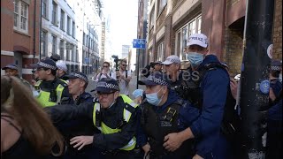 Scuffles At ‘Anti-Vaccine Passport’ London Demo As Policewoman Claims She Was Punched By Protester