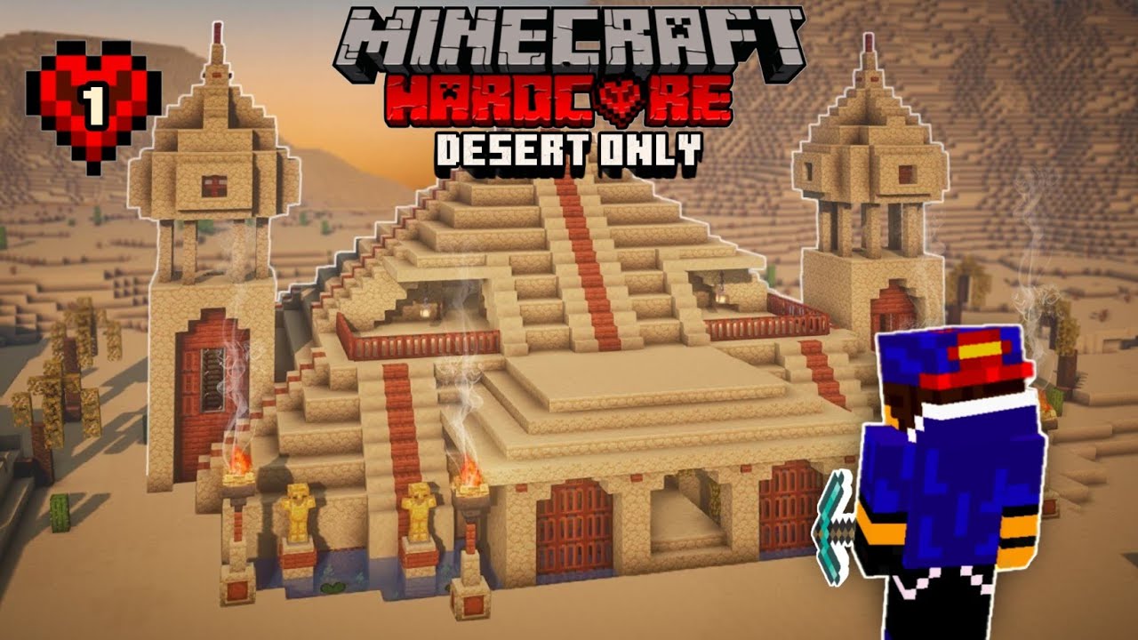 100 DAYS DESERT ONLY HARDCOR MINECRAFT WORLD 😰😰 