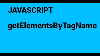 3 getElementsByTagName