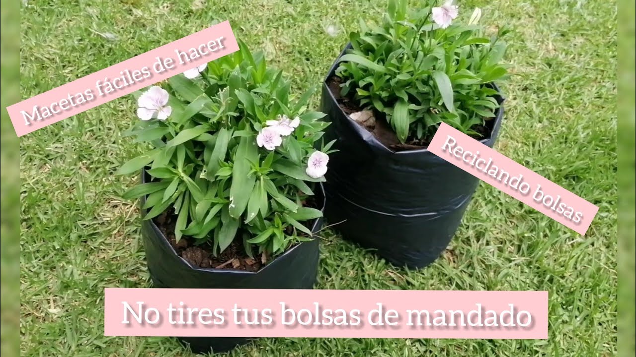 COMO HACER MACETAS CON BOLSAS DE PLÁSTICO? ||Coral S ✨