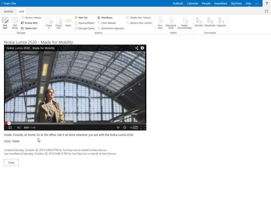SharePoint YouTube List App View and Edit Item - YouTube