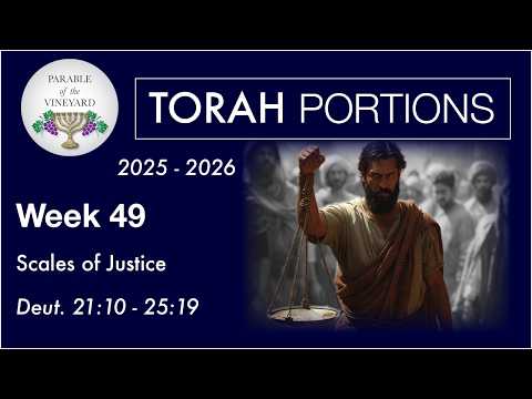 Torah Portion Week 49 - Deuteronomy 21:10 - 25:19 (Scales of Justice) 2025 - 2026