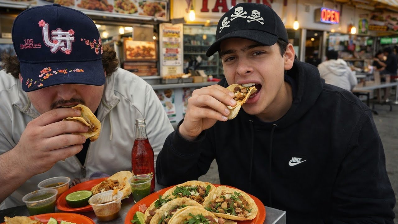 PROBANDO los MEJORES TACOS MEXICANOS en ESTADOS UNIDOS con TIGER FOODS | LONCHE 
