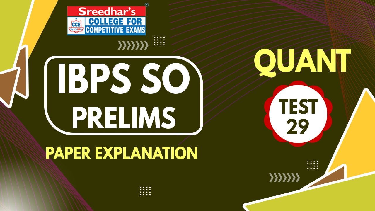 IBPS SO PRELIMS 2021 MOCK TEST NO-29 | QUANTITATIVE APTITUDE | PRACTICE SET WITH SHORT TRICKS