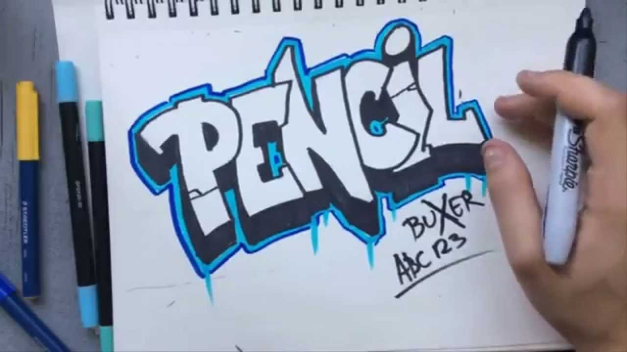 Graffiti Schrift Abc Alphabet Alle Buchstaben Zeichnen Lernen