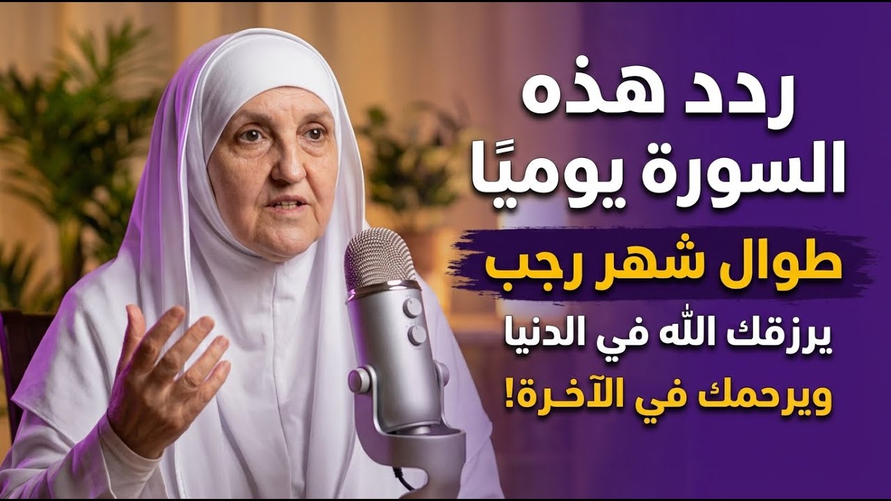 سورة لا تتركها طوال شهر رجب, هنيئاً لمن يداوم عليها روووعه | د. هيفاء يونس