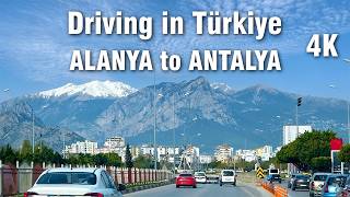 ALANYA to ANTALYA Scenic Drive in the Morning (D-400 Highway) | Turkey Road Trip 4K 60fps