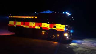 Ebbw vale fire fighters leaving Hilltop mountain ebbw vale with a light demo early hours Friday 