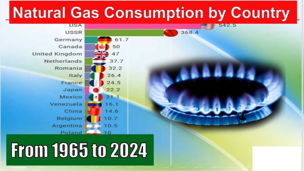 Natural Gas Consumption by Country From 1965 to 2024