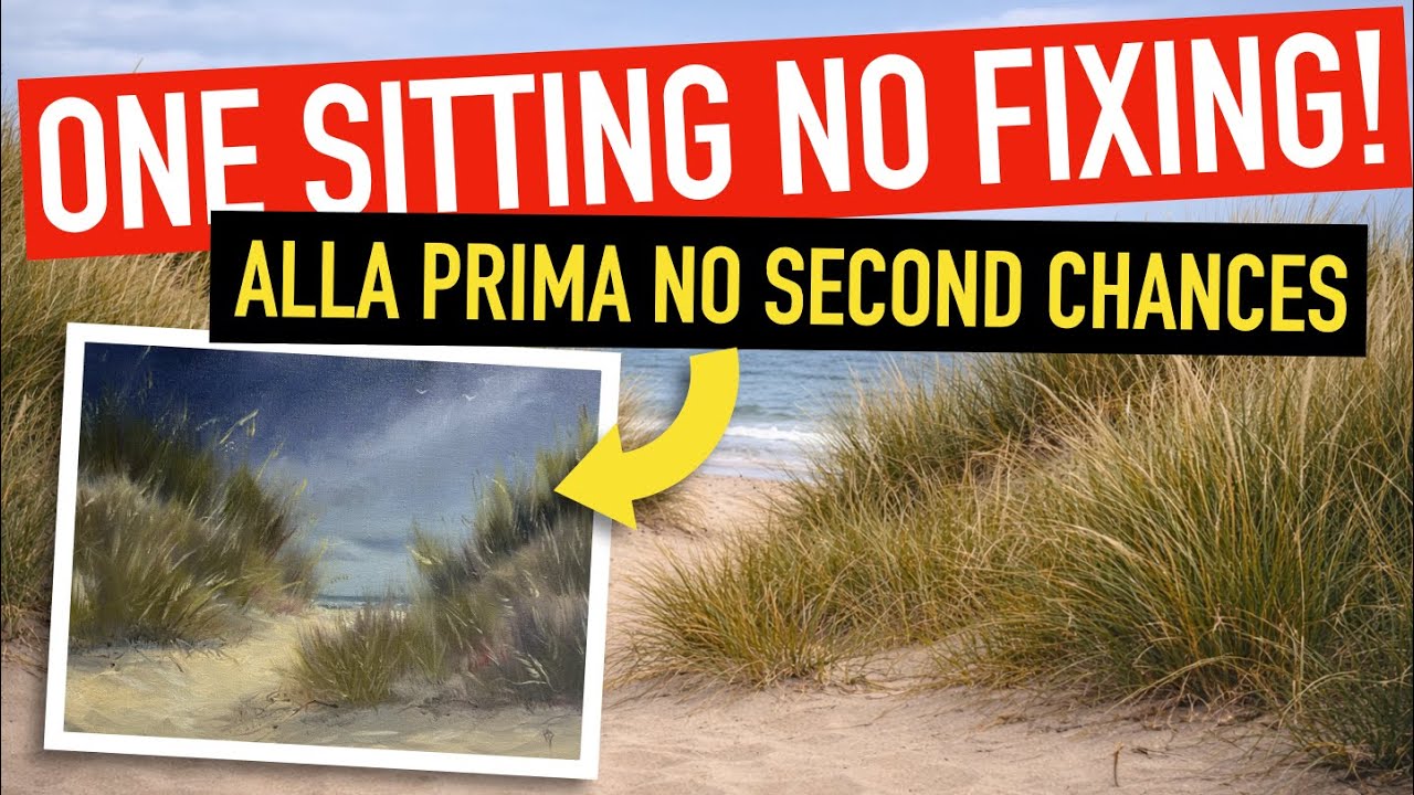 Один сеанс. Без исправлений. | Картина маслом в технике Alla Prima (побережье Нортумберленда)