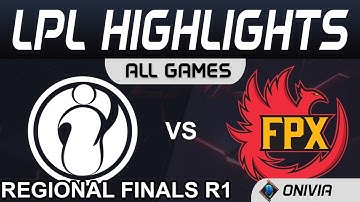 IG vs FPX Highlights ALL GAMES Round 1 LPL Regional Finals 2020 Invictus Gaming vs FunPlus Phoenix b