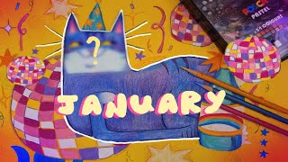 Every Month as a Cat January - Starting My Art Calendar
