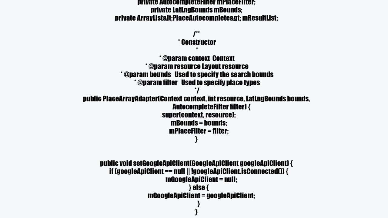 Google Place API in AutoCompleteTextView Android Studio