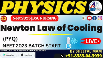 Newton Law of Cooling | DAILY 30 || NEET 2023 | BSC NURSING CET | MNS | PYQ  PHYSICS