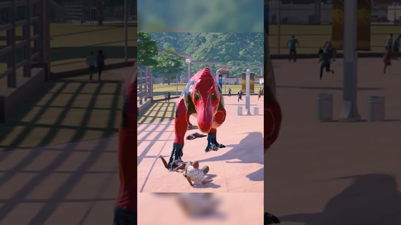 Deadpool T- REX Attacking City 