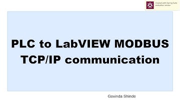 PLC to LabVIEW Modbus Communication