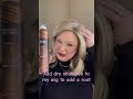 Use brown dry shampoo on blonde wig to add a root
