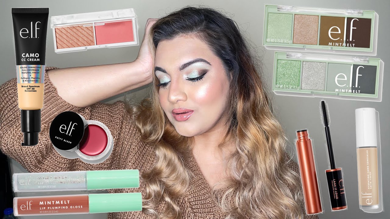 *NEW* ELF MAKEUP! Mint collection, CC Cream, HYDRATING Camo concealer, LASH IT LOUD mascara!