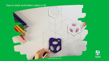 Easy 3d tessellation drawing activity. Stack and hollow out isometric cubes to create a pattern.