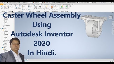 Caster Wheel Assembly Using Autodesk Inventor 2020 in Hindi.