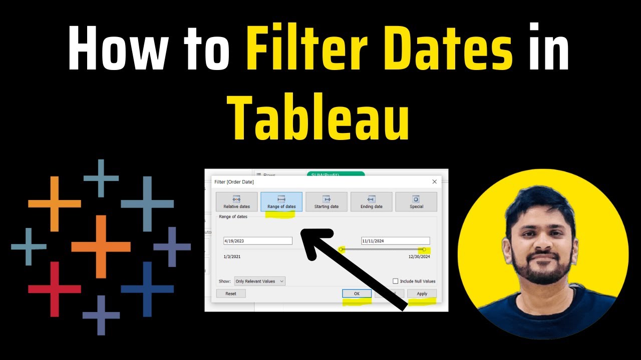 How to Filter Dates in Tableau | Tableau Tutorial | Amit Thinks | 2025 ...