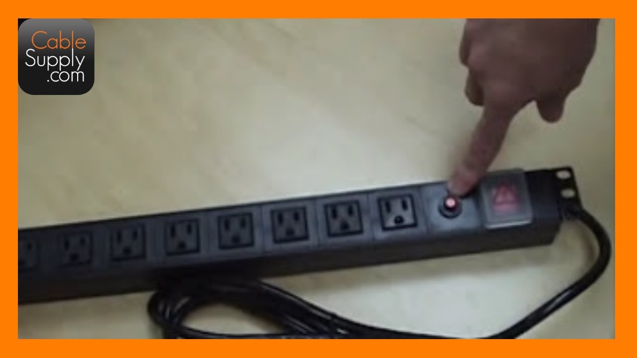 19-inch Rack-mount Power Strip with Overload Protection 